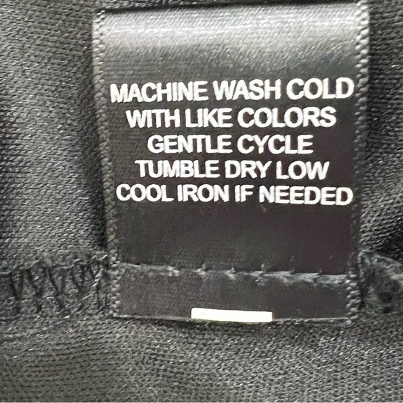 CURE Black Lace Bodycon Mini Dress Medium Scoop Back Long Sleeve Glitter Sheer - Picture 14 of 15